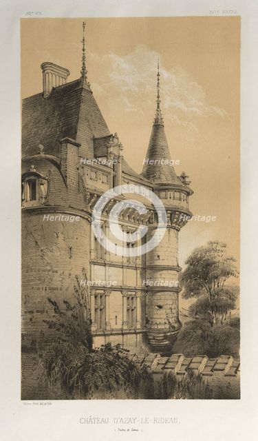 ...Pl. 32, Château DAzay-Le-Rideau (Indre et Loire), 1860. Creator: Victor Petit (French, 1817-1874).
