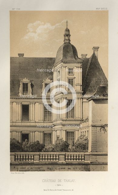 ...Pl. 33, Château De Tanlay (Yonne), 1860. Creator: Victor Petit (French, 1817-1874).