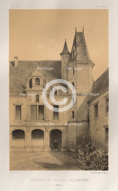 ...Pl. 36, Château De Rocher Mezangers (Mayenne), 1860. Creator: Victor Petit (French, 1817-1874).