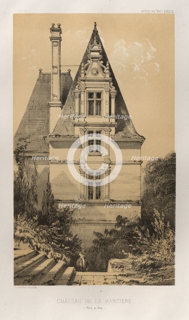 ...Pl. 37, Château De La Ranciere (Maine et Loire), 1860. Creator: Victor Petit (French, 1817-1874).