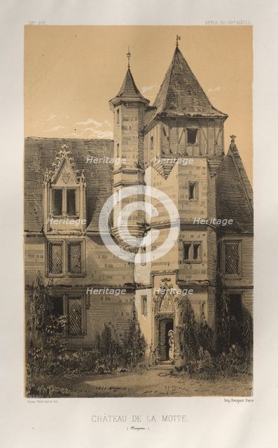 ...Pl. 39, Château De La Motte (Mayenne), 1860. Creator: Victor Petit (French, 1817-1874).