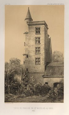 ...Pl. 44, Tour Du Prieuré De St. Nicolas-Au-Bois (Aisne), 1860. Creator: Victor Petit (French, 1817-1874)