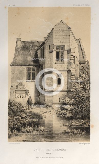 ...Pl. 47, Manoir De Sousmont (Calvados), 1860. Creator: Victor Petit (French, 1817-1874).