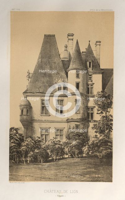 ...Pl. 49, Château De Lion (Calvados), 1860. Creator: Victor Petit (French, 1817-1874).