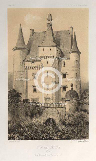 ...Pl. 52, Château De Fay (Maine), 1860. Creator: Victor Petit (French, 1817-1874).
