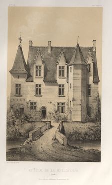 ...Pl. 57, Château De La Poissonnière (Sarthe), 1860. Creator: Victor Petit (French, 1817-1874)