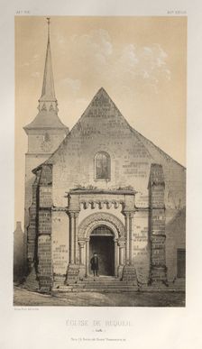 ...Pl. 58, Église De Requeil (Sarthe), 1860. Creator: Victor Petit (French, 1817-1874)