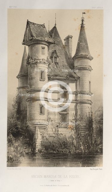 ...Pl. 63, Ancien Manoir De La Fosse (Saône et Loire), 1860. Creator: Victor Petit (French, 1817-1874).
