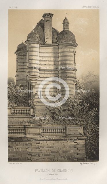...Pl. 76, Pavillon De Chaumont (Saône et Loire), 1860. Creator: Victor Petit (French, 1817-1874).