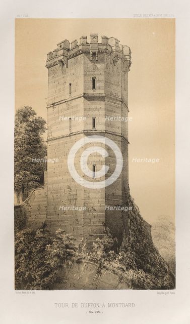 ...Pl. 90, Tour de Buffon à Montbard (Côte dOr), 1860. Creator: Victor Petit (French, 1817-1874).