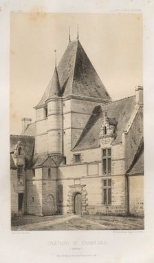 ...Pl. 93, Château de Cramesnil (Calvados), 1860. Creator: Victor Petit (French, 1817-1874)
