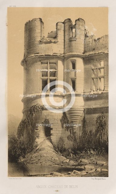 ...Pl. 99, Ancien Château de Belin (Sarthe), 1860. Creator: Victor Petit (French, 1817-1874).