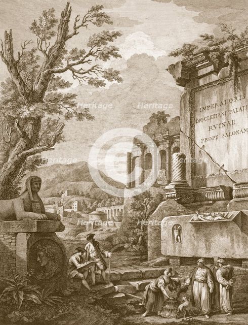 Pl. I from 'Ruins of the Palace of Emperor Diocletian at Spalatro in Dalmatia', pub. 1764. Creator: Robert Adam (1728-92).