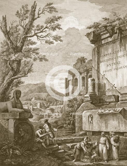 Pl. I from 'Ruins of the Palace of Emperor Diocletian at Spalatro in Dalmatia', pub. 1764. Creator: Robert Adam (1728-92).