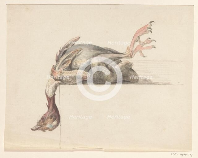 Plucked bird, hanging down with the head, 1775-1833. Creator: Jean Bernard.