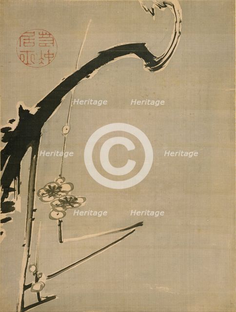 Plum Blossoms, 18th century. Artist: Jakuchu, Ito (1716-1800)
