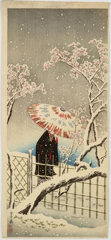 Plum Blossoms in Snow, 1910. Creator: Takahashi (Shotei), Hiroaki (1871-1945)