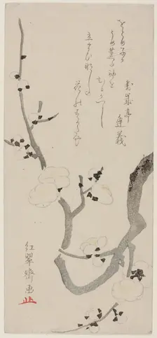 Plum Branch, Japan, late 18th century. Creator: Kitao Shigemasa