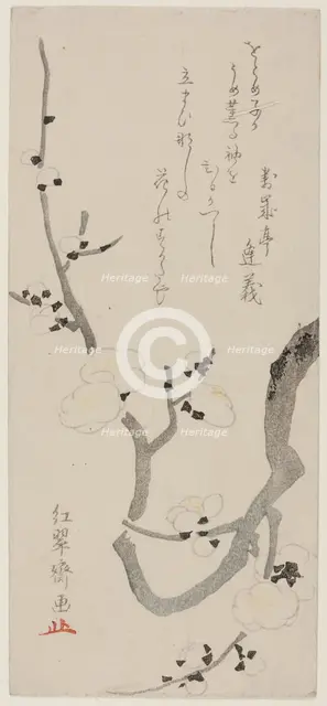 Plum Branch, Japan, late 18th century. Creator: Kitao Shigemasa.
