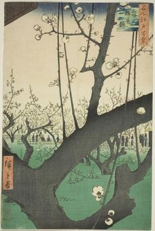 Plum Garden at Kameido (Kameido Umeyashiki), from the series "One Hundred Famous..., 1857. Creator: Ando Hiroshige