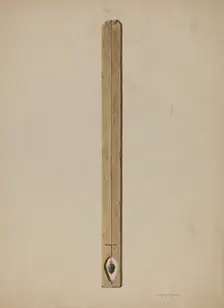 Plumb Line and Board, 1939. Creator: Walter Praefke