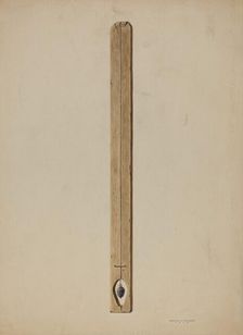 Plumb Line and Board, 1939. Creator: Walter Praefke