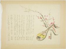 Plums and Biwa, 1860s. Creator: Tanomura Shosai