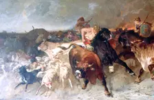Plunderers 1867. Artist: Evariste Vital Luminais