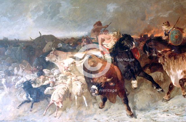 'Plunderers', 1867. Artist: Evariste Vital Luminais