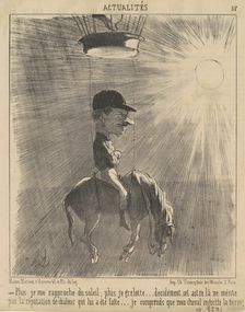 Plus je me rapproche du soleil..., 19th century. Creator: Honore Daumier