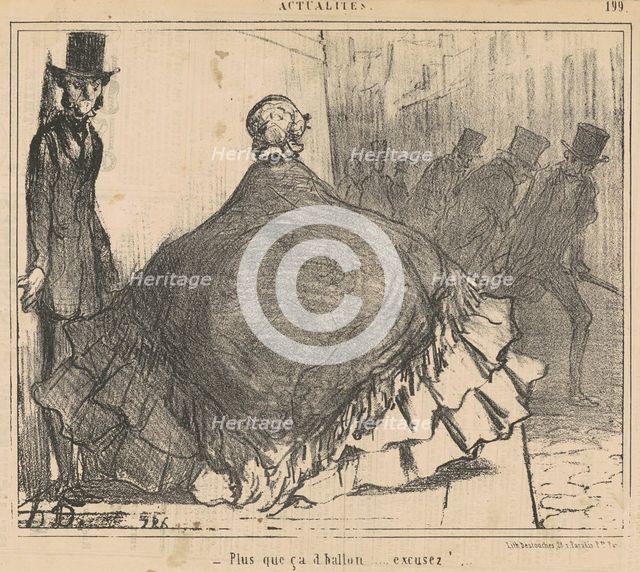 Plus que ça d'ballon...excusez!..., 1855. Creator: Honore Daumier.