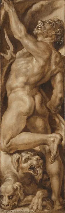Pluto and Cerberus, c.1555. Creator: Maerten van Heemskerck