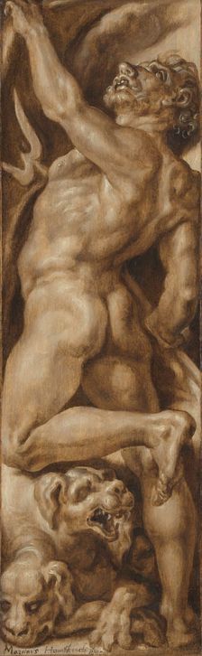 Pluto and Cerberus, c.1555. Creator: Maerten van Heemskerck