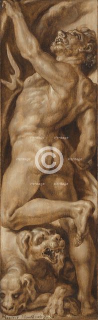 Pluto and Cerberus, c.1555. Creator: Maerten van Heemskerck.