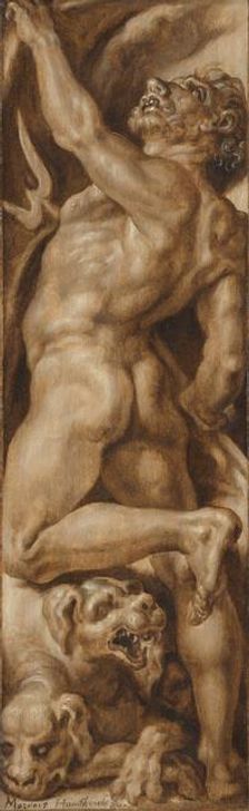 Pluto and Cerberus, c.1555. Creator: Maerten van Heemskerck