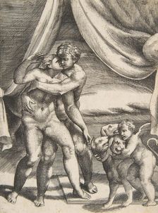 Pluto and Proserpine, from The Loves of the Gods ca. 1531-76. Creator: Giulio Bonasone