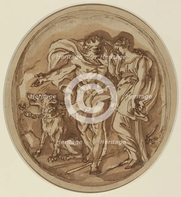 Pluto Bringing Proserpine to the Gates of Hell. Creator: Carlo Maratti.