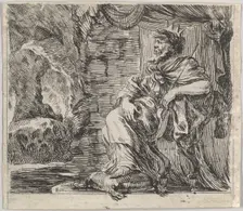 Pluto, from Game of Mythology (Jeu de la Mythologie), 1644. Creator: Stefano della Bella