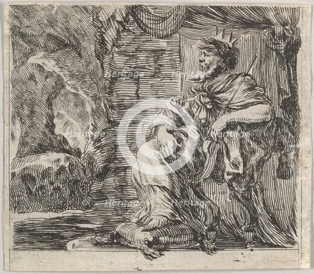 Pluto, from 'Game of Mythology' (Jeu de la Mythologie), 1644. Creator: Stefano della Bella.