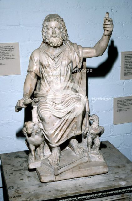 Pluto, (Hades) with Cerberus and Eagle, c3rd century BC. Artist: Unknown.