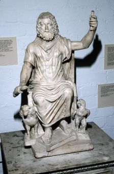 Pluto, (Hades) with Cerberus and Eagle, c3rd century BC