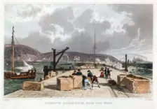 Plymouth Breakwater from the West 1829. Creator: Thomas Allom