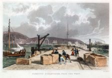 Plymouth Breakwater from the West 1829. Creator: Thomas Allom
