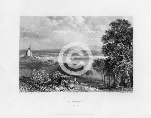 Plymouth, Devon, 19th century. Artist: William Finden