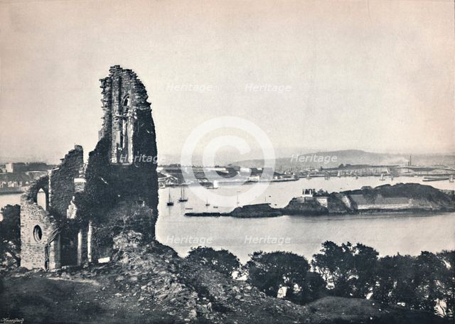 'Plymouth - Drake's Island, from Mount Edgcumbe', 1895. Artist: Unknown.