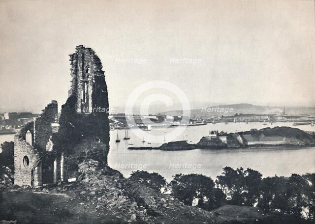 'Plymouth - Drake's Island, from Mount Edgcumbe', 1895. Artist: Unknown.
