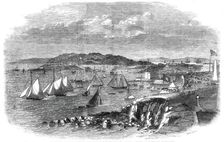 Plymouth Regatta - start of yachts in the first race - froma sketch by J. Offord, Plymouth, 1860. Creator: Smyth