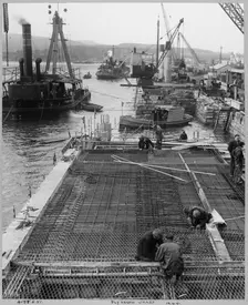 Plymouth Wharf, Plymouth, 12/06/1951. Creator: John Laing plc