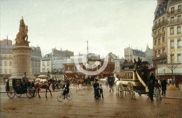 Place Clichy, in 1896, 1896. Creator: Edmond Grandjean.