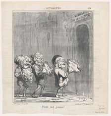 Place aux jeunes! 1870. Creator: Honore Daumier